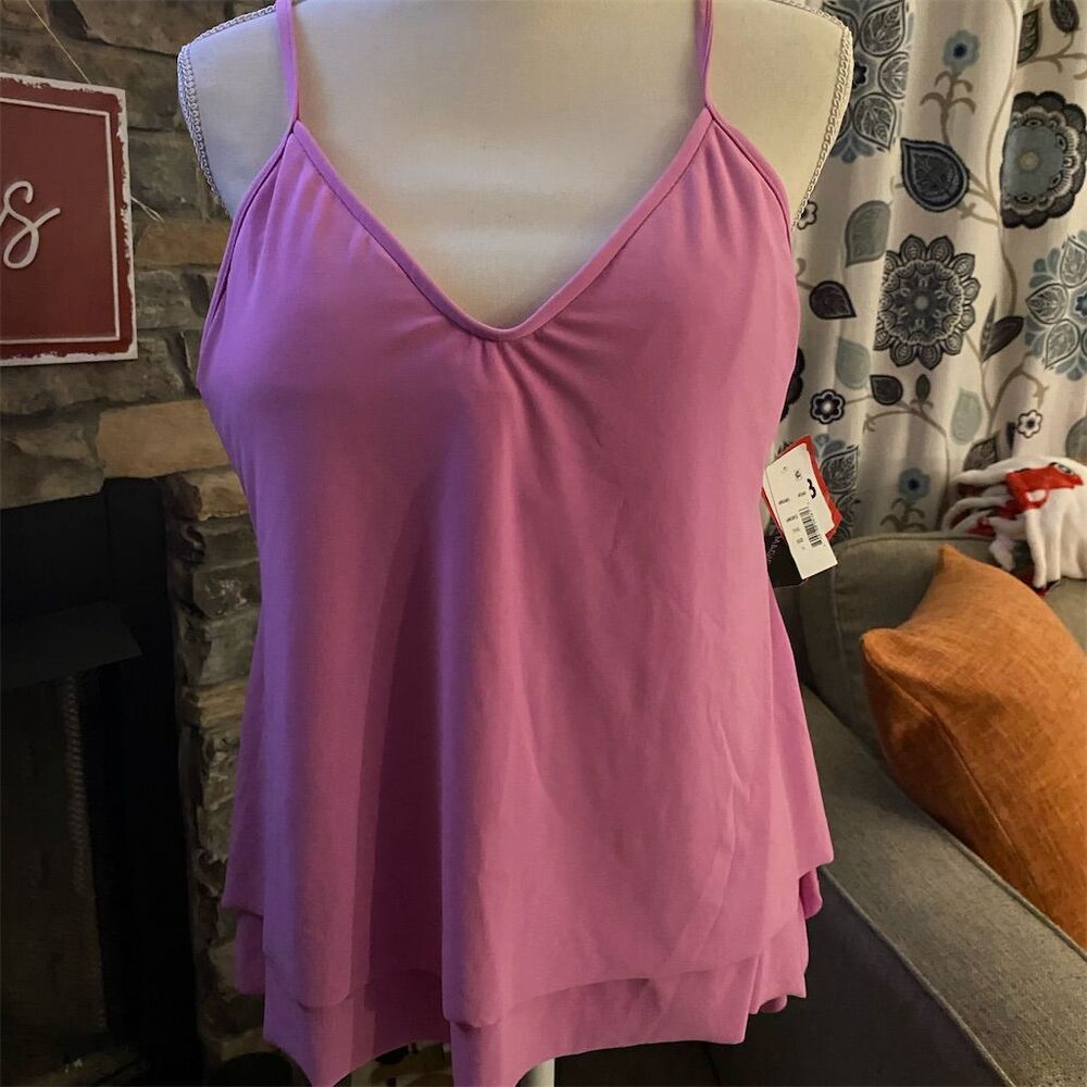 Magicsuit Women's Pink Tank Swim Top Size 14 Adjustable Straps